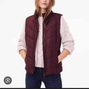 Aeropostale Burgundy Quilted Puffer Vest